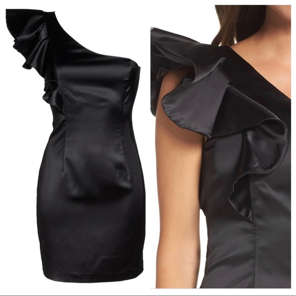 Bardot Estella Frill One-Shoulder Minidress - Picture 2 of 8